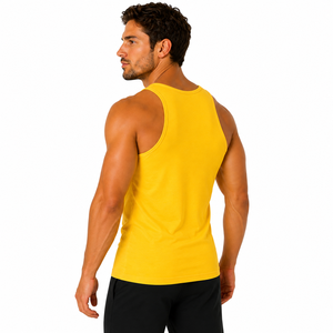 Débardeur Homme Haute Qualité en Coton Côtelé Élastique Coupe Slim Col Rond Sans Manches pour Entraînement et Sport – Débardeur Uni pour Homme - Product Image 6