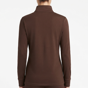 Custom <b>Women's</b> Long Sleeve <b>Quarter</b> <b>Zip</b> <b>Sweatshirt</b> Regular Fit Casual Fashion Pullover Breathable Solid Color <b>Women's</b> <b>Sweatshirt</b> - Product Image 3
