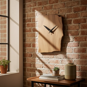 Apple Shaped Wooden <b>Wall</b> <b>Clock</b> Brown Quartz Analog with Gold Hands Modern <b>Kitchen</b> Decor New quartz <b>wall</b> <b>clock</b> Wooden <b>clock</b> - Product Image 6