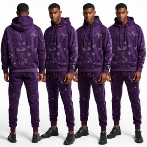 Survêtement en strass de cristal Galaxy de qualité supérieure à prix de gros pour hommes – Vêtements de luxe tendance - Product Image 3