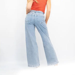 Pantalones Vaqueros Personalizados de Alta Calidad, Material de Lona Original, Transpirables, de Secado Rápido, Ropa Casual Urbana, Nueva Llegada, Pantalones Acampanados para Mujer - Product Image 3