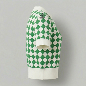 HMR Alpha |   Kapa |   Broderie Alpha Soror, vêtements en tricot d'hiver personnalisés pour femmes, blanc et vert, fermeture à boutons brodée pour sororité - Product Image 2