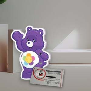 แผ่นต่อขนตาอะคริลิคแบบมืออาชีพ ลายหมีสีม่วงรุ้ง ประดับเพชร พร้อมโลโก้สั่งทำพิเศษ สำหรับต่อขนตาแบบ Private Label เป็นมิตรต่อสิ่งแวดล้อม - Product Image 6