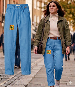 Jeans de mezclilla rasgados para mujer, pantalones de tiro alto desgastados, <span class=keywords><strong>estilo</strong></span> <span class=keywords><strong>urbano</strong></span>, look moderno, venta al por mayor, diseño OEM - Product Image 6