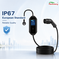 Chargeur EV portable 3,5 kW 16A Type 2 monophasé 230Vac 50Hz IP67 avec câble de 5 m pour applications de charge domestique et de garage en Europe