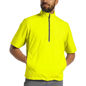 Camisa de Manga Corta con Cuello Alto y Cierre de Cremallera para Hombre, Color Azul Claro, con Logotipo Frontal, de Secado Rápido, Poliéster, Informal, para Primavera - Product Image 2