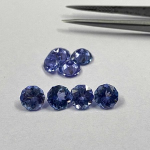 Pierre précieuse naturelle Tanzanite bleue de 6 mm, 7 mm, 8 mm, taille décaogone portugaise, pierre brute pour la fabrication de bijoux, fabricant vérifié, prêt à être expédié - Product Image 2