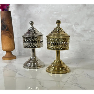 Brûleur d'encens traditionnel en laiton, écologique, pour un style de vie spirituel, avec finition antique, pour la méditation et la prière - Product Image 6
