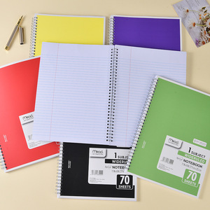 Cuaderno de Espiral para Notas Escolares, <span class=keywords><strong>Tamaño</strong></span> <span class=keywords><strong>A4</strong></span>, 70 Hojas, Raya Simple, con Cubierta de Papel, para Estudiantes - Product Image 2