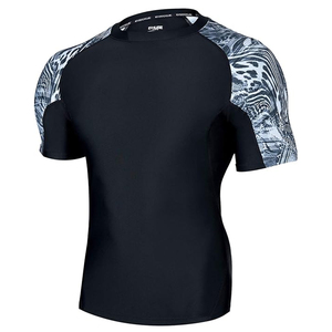 Men Rash Guard <b>Compression</b> T <b>Shirt</b> Short Sleeve Swim <b>Shirt</b> UV Protection Quick Dry Custom Logo Wholesale - Product Image 1