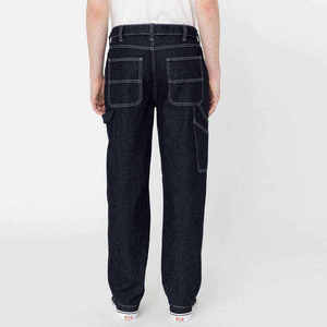 Pantalones Vaqueros de Mezclilla para Hombre, Corte Ancho, 100% Algodón, con Bolsillos, Color Negro, Estilo Casual, Etiqueta Personalizada - Product Image 2