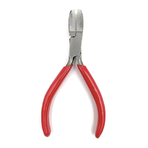 Professional Nylon Jaw Flat Nose Jewelry Pliers Stainless Steel Wire Bending <b>Tool</b> Straightening <b>Tool</b> with Ergonomic Red Handle - Product Image 1