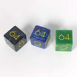 Dés de jeu élégants en résine marbrée, personnalisés, pour Backgammon, avec finition nacrée durable, AL MALIK CRAFT - Product Image 1