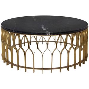 Modern Marble Coffee <b>Table</b> With Gold Metal Frame Contemporary Living Room Furniture Decorative Design - Product Image 5