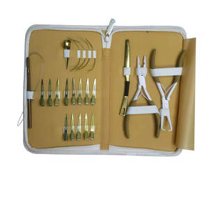 Kit d'accessoires professionnels pour extensions capillaires : Outil de retrait, boucle de traction, ciseaux, pinces multi-formes, perles, extensions capillaires en acier - Product Image 6