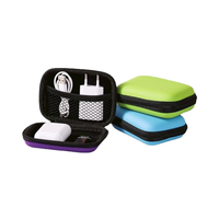 Étui de rangement portable JOY en EVA semi-rigide avec fermeture éclair pour écouteurs et casques 11,5x7,5x3,5cm