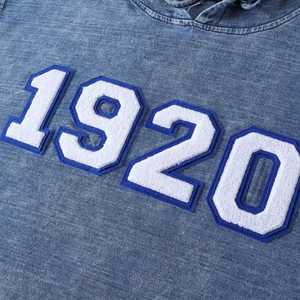 Sudadera con Capucha de Mezclilla Zeta Phi Beta con Bordado Chenille, Ropa de Sororidad Griega, Sudadera con Capucha Unisex de Algodón Premium - Product Image 3