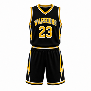 Tenues de basketball personnalisées OEM, impression par sublimation, jersey et short en tissu mesh, logo d'équipe personnalisé, vêtements de sport - Product Image 2