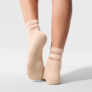 Calcetines de Yoga y Pilates JUNZU con Logotipo Personalizado, Diseño Floral, Antideslizantes, Transparentes, 100% Algodón Ecológico para Mujeres y Jóvenes - Product Image 2