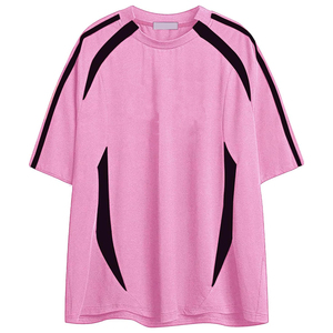 New Design Men Sporty Orange Color block T-shirt with White & Black Accents Casual Activewear Comfortable & Trendy Soccer Shirt - Product Image 3