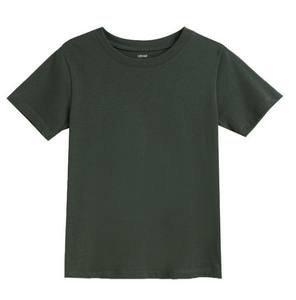 Camiseta de Manga Corta con Cuello Redondo para Niños, de Algodón Orgánico Sólido de Alta Calidad, 160g, Talla Grande, Antiencogimiento, para Niños y Niñas, Lista para Enviar - Product Image 5