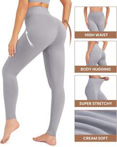 Leggings Deportivos de Cintura Alta, Cómodos y Elásticos, Tejido de Poliéster Transpirable, Tacto Suave, Ajuste Atlético, para Yoga y Gimnasio - Product Image 5