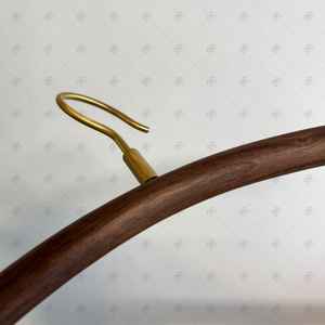 Solid Wood Brass <b>Hangers</b> Non-slip Black Walnut <b>Hangers</b> Suspension <b>Hangers</b> for Clothes Wardrobe Accessories By Universal Overseas - Product Image 3