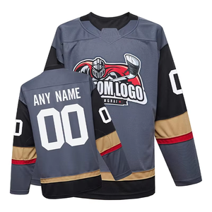 Top Quality Customized Embroidered Design Your Own Logo Sweat Wicking Ice Hockey Jerseys - Product Image 6