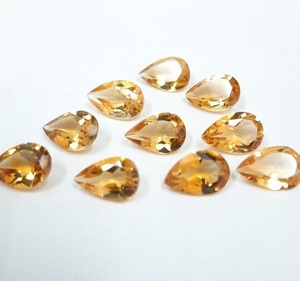 Citrine naturelle, pierres précieuses jaunes en forme de poire, facettées, en vrac, pour la fabrication de bijoux, pierres de naissance, pour la création de colliers, à acheter - Product Image 3