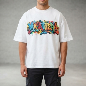 Men's Oversized Graphic <b>T</b> <b>Shirt</b> Crew Neck Short Sleeve Casual Streetwear Cotton Tshirt Colorful <b>Graffiti</b> Print Relaxed Fit - Product Image 1