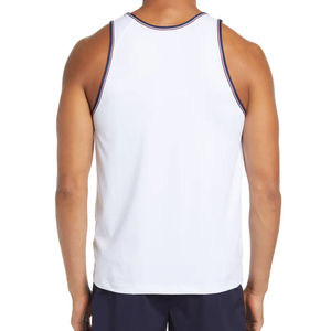 Factory Wholesale Custom Breathable Polyester Men's Running <b>Vest</b> Bodybuilding <b>Stringer</b> Tank Top O-Neck Solid Pattern Discharge - Product Image 1