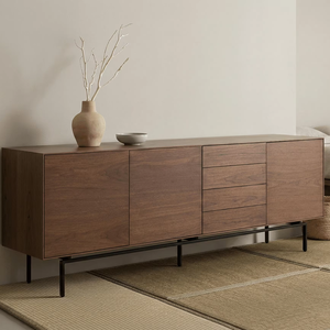 Armoire à tiroirs en teck naturel Hoshi, écologique, solution de rangement contemporaine pour chambre et salon, idéale pour entrepôt sur mesure - Product Image 6