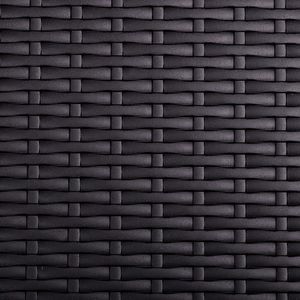 Tavolo da giardino pieghevole nero 70.9 tavoli da esterno "x 29.5" x 28.3 "HDPE imitazione Rattan - Product Image 5