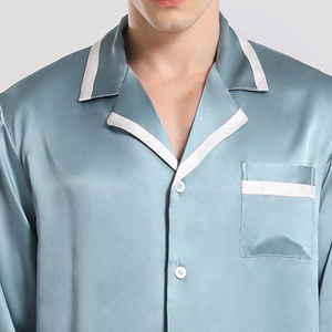 Nuevo Conjunto de Pijamas de Seda Satinada de 2 Piezas para Hombre, Estilo 2026, Transpirable y de Secado Rápido, Manga Larga, para Invierno - Product Image 6