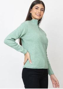 Suéter de invierno cómodo para mujer, elegante suéter con cremallera de manga larga para eventos informales, de proveedor indio a precio de mayoreo. - Product Image 5