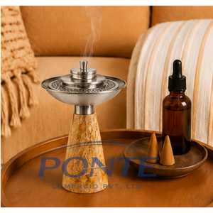 Quemador de Incienso de Lujo con Efecto Mármol, Moderno Soporte Árabe para Incienso Oud, para Meditación y Yoga, Aromaterapia, Mabkhara, Buen Precio - Product Image 4