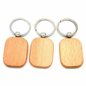 Llaveros de Madera con Acabado Natural, Forma Ovalada, Anillo Metálico Adjunto, Duraderos y Ecológicos para Halloween - Product Image 4