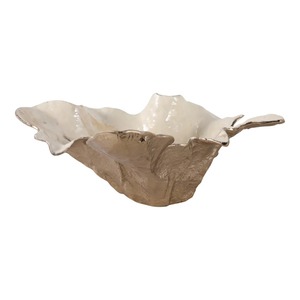 Handmade Aluminum Tabletop Vase Modern Design 20 Inch Length Gold Finish Eco-Friendly Holds Water Decorative <b>Bowl</b> - Product Image 3