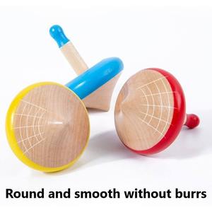 Wudly Toys Lot de 4 toupies en bois écologiques (multi couleurs)-Jeux amusants pour enfants, adultes, personnes âgées, loisirs - Product Image 4