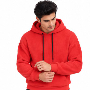 Sudadera con Capucha Premium para Hombre, Tejido Waffle, Estilo Casual, Manga Larga, Ropa Urbana, Fabricante de Ropa al Por Mayor - Product Image 1