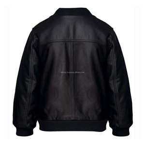 Chaqueta personalizada para hombre Chaqueta de cuero real estilo bombardero Chaqueta Varsity Zip Chaqueta de cuero para hombre - Product Image 6