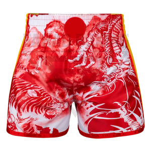 Pantalones Cortos de Muay Thai al por Mayor, Ropa de Artes Marciales de Boxeo Estampada, 100% Poliéster, Impresión por Sublimación, Pantalones Cortos de Muay Thai Personalizados - Product Image 2