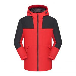 เสื้อแจ็คเก็ตกันลมสำหรับผู้ชายสีดำ ระบายอากาศได้ดี มีฮู้ด ไซส์ใหญ่ โลโก้ด้านหน้า ราคาถูก คุณภาพเยี่ยม บริการ OEM จากปากีสถาน - Product Image 2