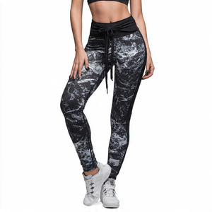 Leggings Deportivos de Compresión para Mujer con Cordón en la Cintura, Pantalones Ajustados para Entrenamiento, Ropa Deportiva para Mujer, Leggings de Capa Base - Product Image 3