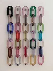 FAIZA CRAFT - Decoración de Pared de Eslabones de Cadena Transparentes de Resina de Colores, Estilo Moderno, Hecha a Mano, de Lujo, para el Hogar, Regalo de Cumpleaños o Diwali - Product Image 3
