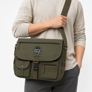 Bolso bandolera para hombre con amplio espacio de almacenamiento, tela resistente y correa ajustable para el trabajo, viajes, uso diario y desplazamientos. - Product Image 5