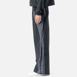 Pantalon de jogging ample pour homme personnalisé, coupe droite, en nylon coupe-vent, anti-plis, de haute qualité, avec cordon de serrage élastique, pour le sport - Product Image 2