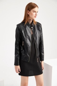 New Arrival Sheep Skin PU genuine <b>Leather</b> Coat Plus Size Breathable <b>women's</b> genuine <b>leather</b> <b>jacket</b> with Pocket - Product Image 3