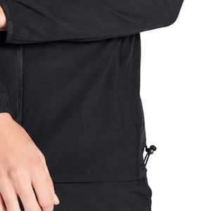 Veste technique noire pour homme, légère, à capuche, à manches longues, veste de sport décontractée, coupe-vent d'extérieur avec poche avant, vêtement de sport - Product Image 2