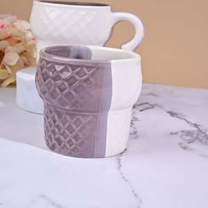 ชุดแก้วเซรามิครูปหัวใจคริสตัลสีเหลืองอำพันนุ่มนวล 2 ใบ - Product Image 5